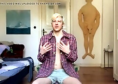 Twink crossdresser takes raw big twink cock in wild blowjob action