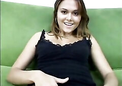 Glamorous youthful floozy with merry boobs sucks guy's shlong then that guy cums all over her face. Large wang pov sucking casting.