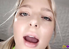 Blond Hair Girl Teenager INCREDIBLE BIG BLACK COCK Interracial Giving Head