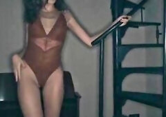 Sexy nineteen year old cunt is getting drilled by a giant rod