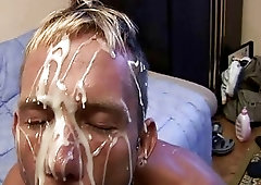 Anal pumped and facialized in rough gay scenes