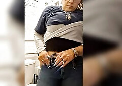 Mommy Pissing In Public Bath At The Store