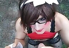 Blowjob and mouth fucked in the cruising zone