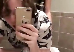 a faggot and a tranny fucking in public toilet