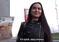 Russian babe pulled into giving blowjob before outdoor sex