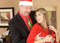 Alluring blonde babe Nina Lane gets penetrated from behind