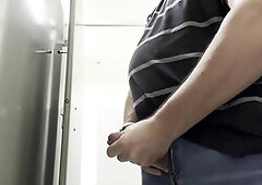 Public restrooms, restroom jerk, masturbation cum