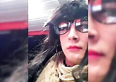 Crossdresser french hot street sissy station