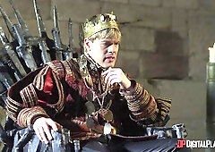 Bitchy busty brunette Aletta Ocean nicely screwed in the doggy style