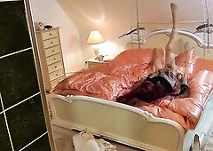 stroking transsexual in nylon nylons and skirt, hard self caning mandatory