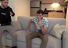 Bearded Latino gay roughly ass drilled by an undercover cop