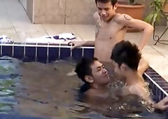 GayAsianNetwork - Friend jerking big dick outdoors