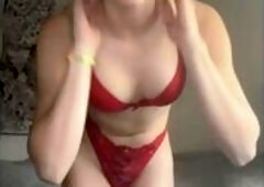 Degrading Undress tease and masturbation