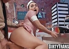 Alpha male penetrates Ember Fiera's butt hole