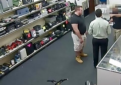 Hairy fuck is taught a lesson when he tries to steal