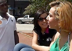 Smutty shemale beauty makes out with her fuckmate