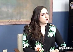 Valentina got nice titties and she could use that to make things right. But first its time to suck that rock hard dick by the office desk!