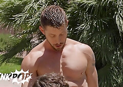 TWINKPOP - Steaming Young Guys Johnny Ford And Cristiano Pulverizing By The Outdoor Pool