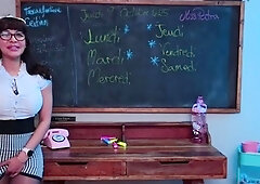 Busty brunette solo masturbation