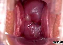 Flawless czech babe is gaping shaven pussy and pushes speculum tough inside having the best climax