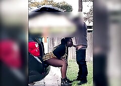 SUCK & BANG in Parking Lot! CLIMAX on BBC SLOPPY HEAD!