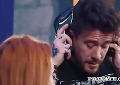 Bombshell red head hot girl Ella Hughes gets her trimmed cunt pounded