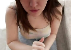 eighteen YEARS OLD COLLEGE GAL GIVES ME HER THROAT AND TWAT
