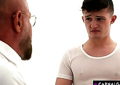 Felix Kamp pushed the dildo slowly into his hole