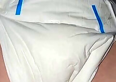 Diaper beauty showing shes a nice hotty for not wetting