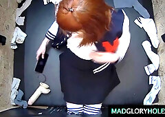 Tight Redhead Teenage First Glory Hole