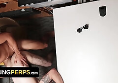 Black Officer Mike Maverick Frosts Thief Jesse Prather's Ballsack With Goopy Money-Shot - Young Perps