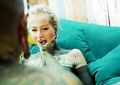 Tattooed Lesbo Toy Play Fingering and Cunt Licking