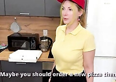 How about I try your snatch instead of pizza? I drilled the cute pizza delivery gal