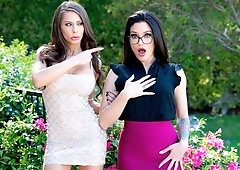 Sensual models Kissa Sins and Madison Ivy are enjoying lesbian sex