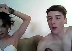 Riding his girlfriends big cock