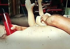 Doll cum, pumped cock fuck, cock pumping