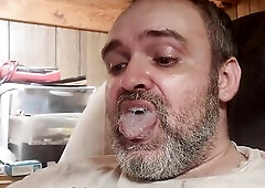 Me Gargling a Mouthful of Cum