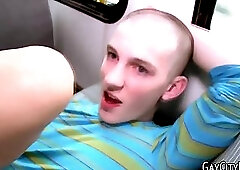 Straighty sits on cock