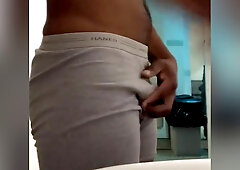 Caught jerking off in public restroom