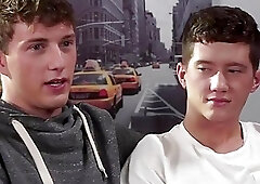 Hot twinks anal rimming with cum in ass