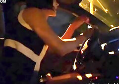 driving and playing with boys in public