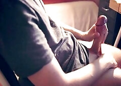 Big cock masterbating and exploring edging techniques