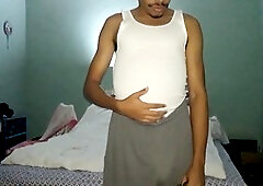 Massive belly inflation for gay pleasure