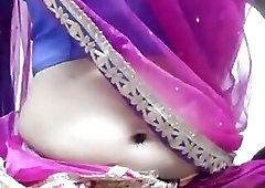 Indian Shemale Lifting her Skirt and Showing her Pussy