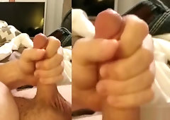 Solo Male Jerking and Watching Porn Cumshot