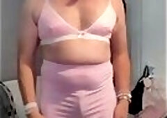 Pink skirt bulge