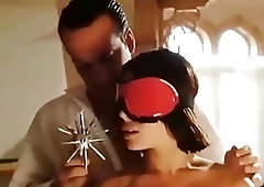 Sadistic master licks entire body of his submissive young slave