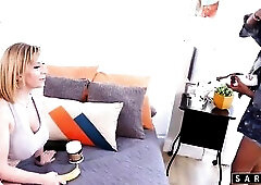 Three-some Twat Eating! Jenna Foxx Maggie Green & Sajay Jay Team Up!