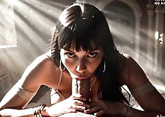 Sex with a hawt mummy on Halloween, I screw her constricted twat and cum inside. PART ONE [AI Generated]