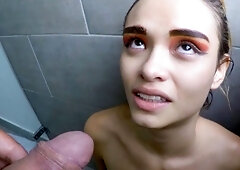 This LATINA TEEN drank up all my piss